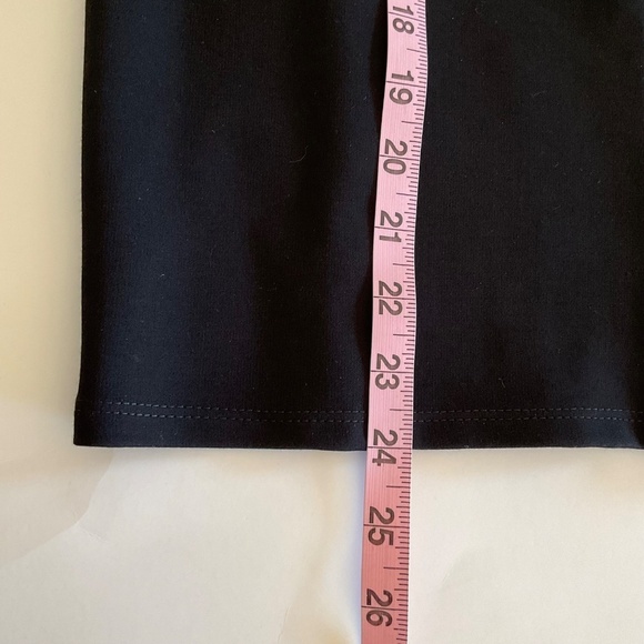 I Love Tyler Madison iltm Ava Skirt Button Front Black Stretch Sz L Ponte Knit - Picture 10 of 13